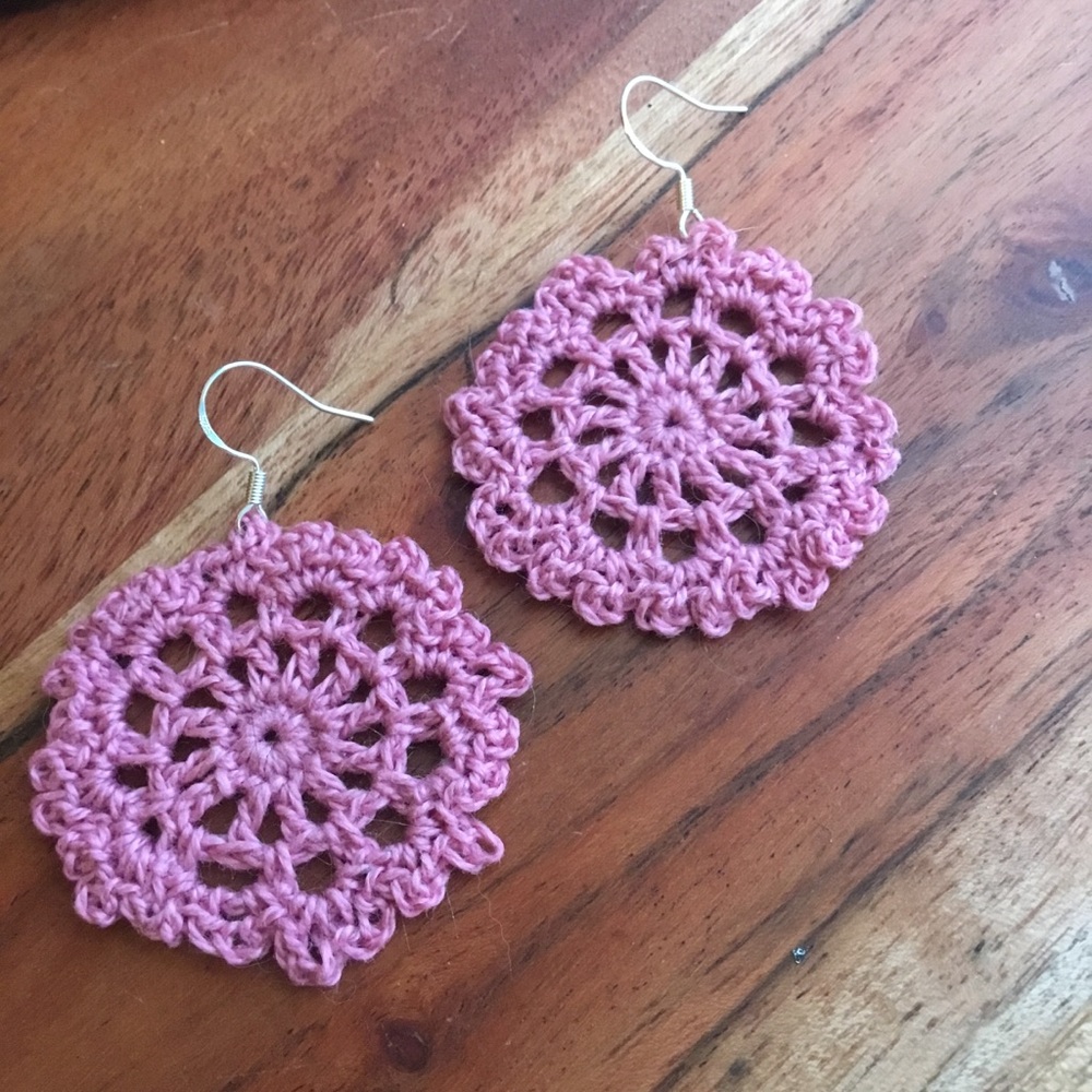 Artisan Crochet Sunburst Earrings | Handcrafted Bohemian Jewelry